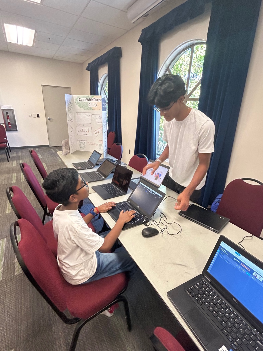 Students learning together