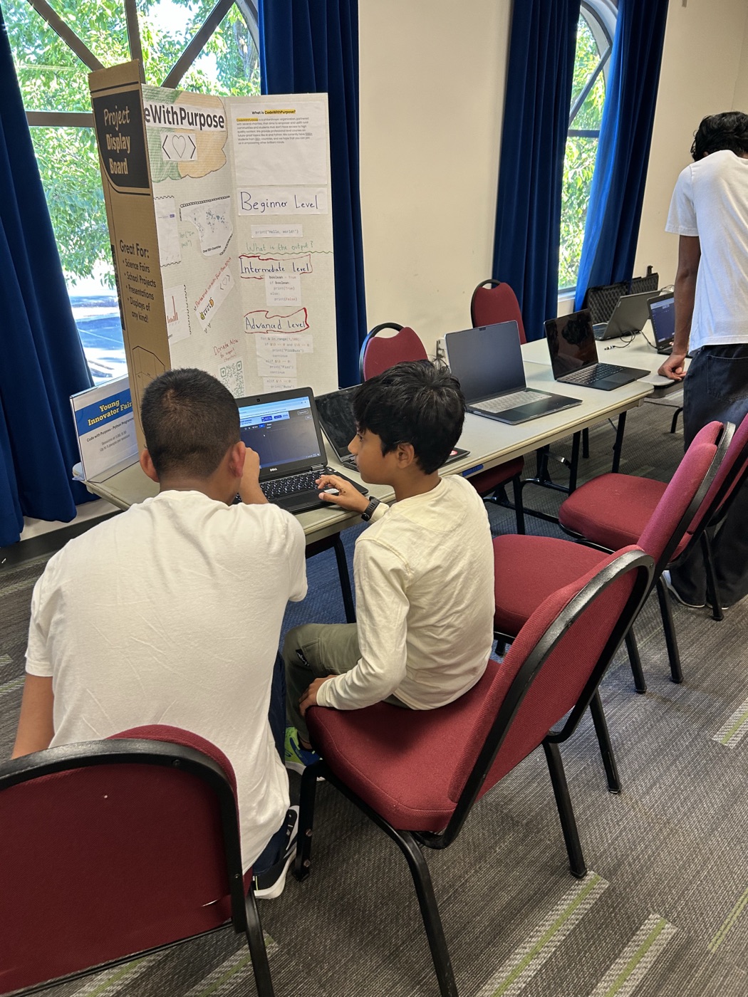 Students coding
